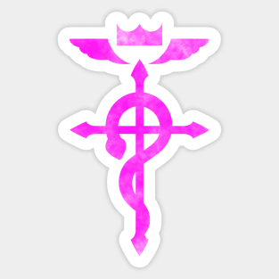 Fullmetal Alchemist Logo Pink Sticker